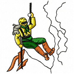 Climbing Embroidery Design 1